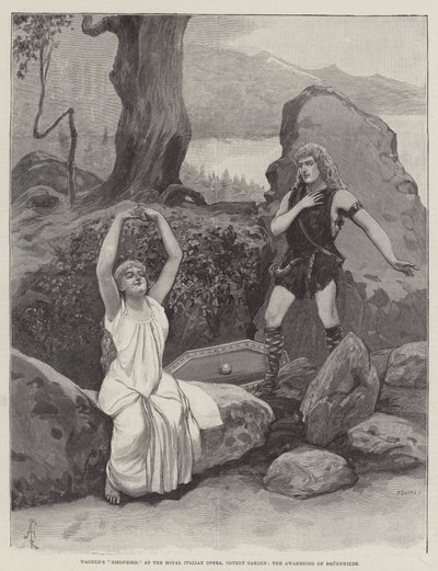 El Siegfried de Wagner, en la Royal Italian Opera, Covent Garden, el despertar de Brunnhilde de Amedee Forestier